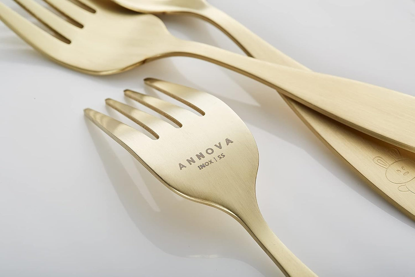 ANNOVA Kids Silverware Children's Safe Flatware Set Stainless Steel - Children Forks, Children Tablespoons, Toddler Utensils, Metal Cutlery Set for LunchBox (Rainbow, 6)