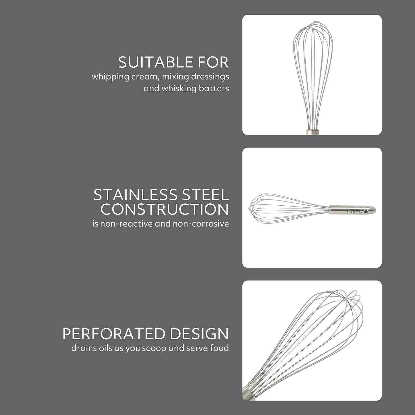 Sur La Table Kitchen Essential Steelhaus 8.5 Inch Stainless Steel Kitchen Tongs