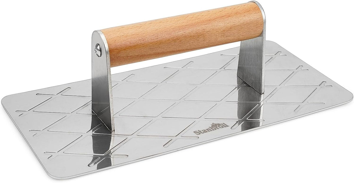 Stanbroil Stainless Steel Bacon Press Griddle Rectangular Grill Press