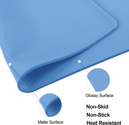 Extra Large Silicone Mat, 31.5x23.6 Inch Heat Resistant Mat for Kitchen Counter, Non Stick Silicone Baking Mat for Dough and Pastry, Thick Silicone placement Countertop Protector, Black countertop mat