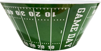Sprinkles & Confetti Durable Green Football Snack & Serving Bowl Reusable Melamine Dish for Game Day, Tailgating, Parties, Sports Events & Everyday Use