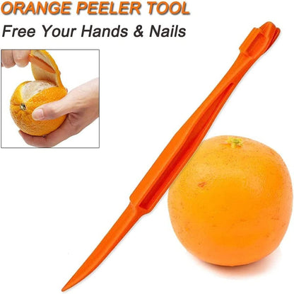 Orange Citrus Peelers, Cosmer Set of 15 Plastic Easy Slicer Cutter Peeler Remover Opener Kitchen Accessories Knife Cooking Tool Kitchen Gadgets (Set A)