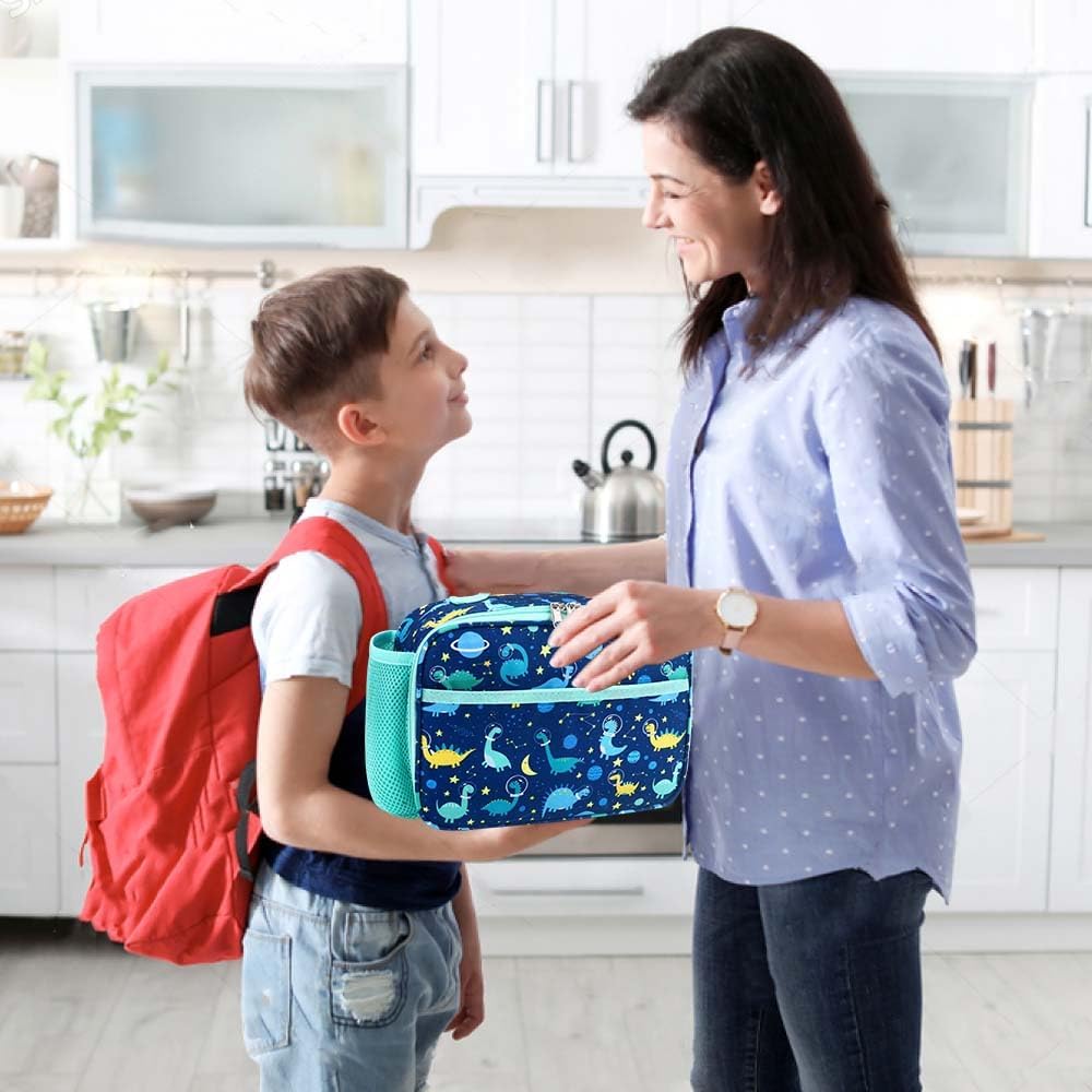 RHCPFOVR Kids Lunch Bag - Insulated Lunch Box for Boys Girls,Washable Lunch Bag and Reusable Toddler Leak-proof Lunchbox for School and Daycare - Colors B