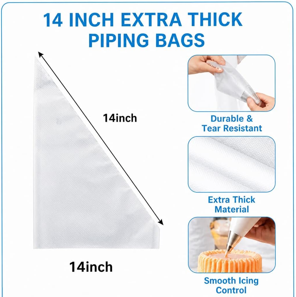 28PCS Large Piping Tips Kit with 4 Jumbo Frosting Nozzles