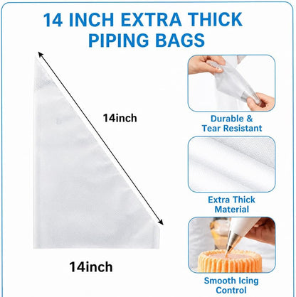 28PCS Large Piping Tips Kit with 4 Jumbo Frosting Nozzles