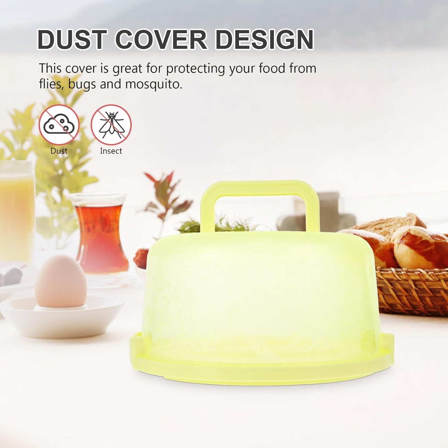 Lurrose Portable Cake Box Cake Carrier Portable Cake Case Cake Boxes Party Supply Household Cake Case Reusable Cake Holder Plastic Cake Carrying Case Kitchen Baking Tool