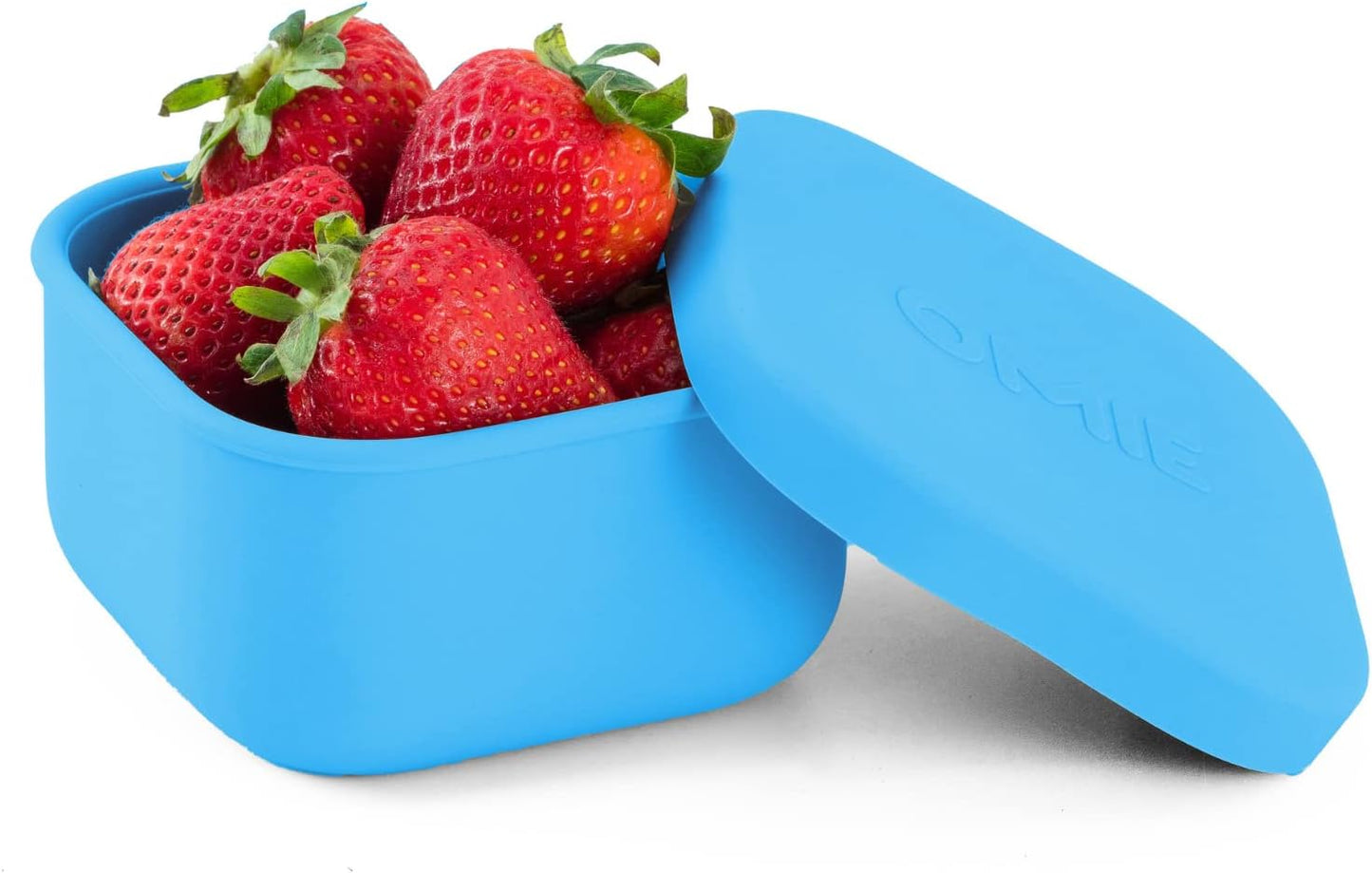 OmieBox Silicone Leakproof Snack Containers To Go, Food Storage Containers with Lid, School Lunch Bento Container - BPA Free, Airtight, Dishwasher and Freezer Safe, Oven Safe - 9.4 ounces (Pink)