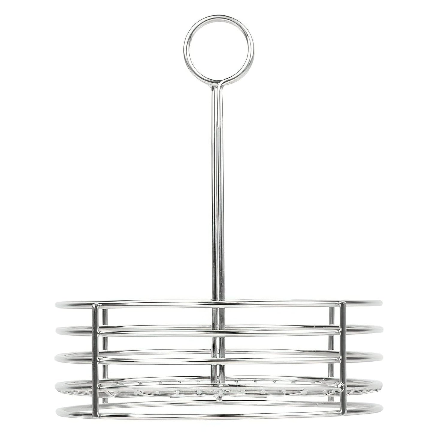 G.E.T. Stainless Steel Round Condiment Caddy - Table Caddies Collection, 7.5