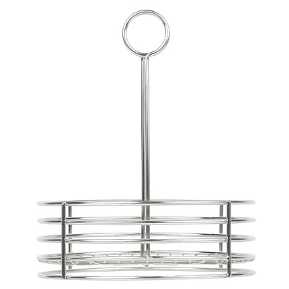 G.E.T. Stainless Steel Round Condiment Caddy - Table Caddies Collection, 7.5