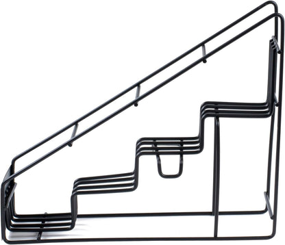 RW Base Black Iron Horizontal Portion Cup / Lid Organizer - 3 Section - 8 1/4" x 3" x 6" - 1 count box