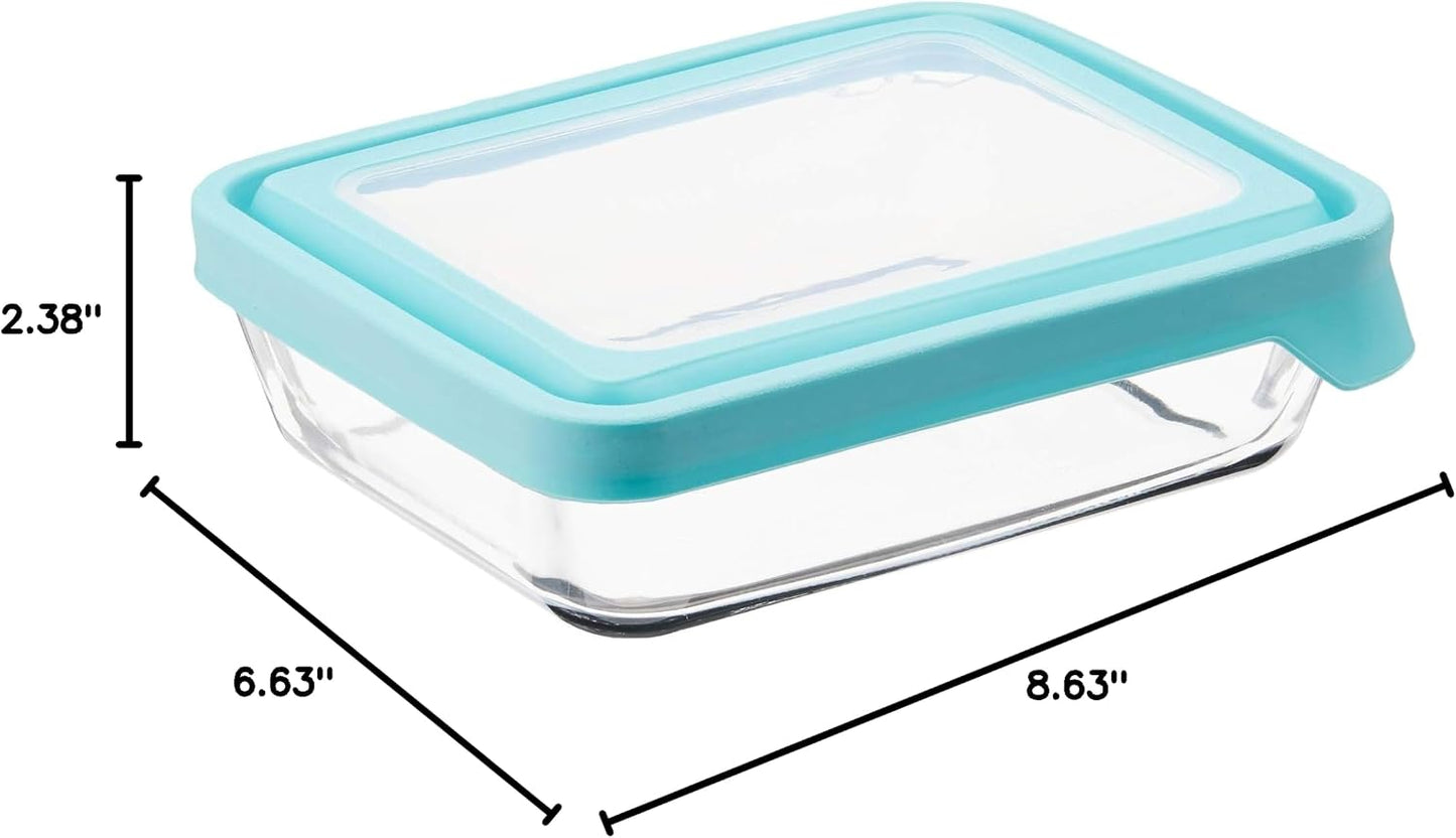 Anchor Hocking TrueSeal 10-piece Glass Food Storage Containers with Airtight Lids, Mineral Blue