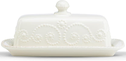 Lenox French Perle Chip and Dip Tray, White -