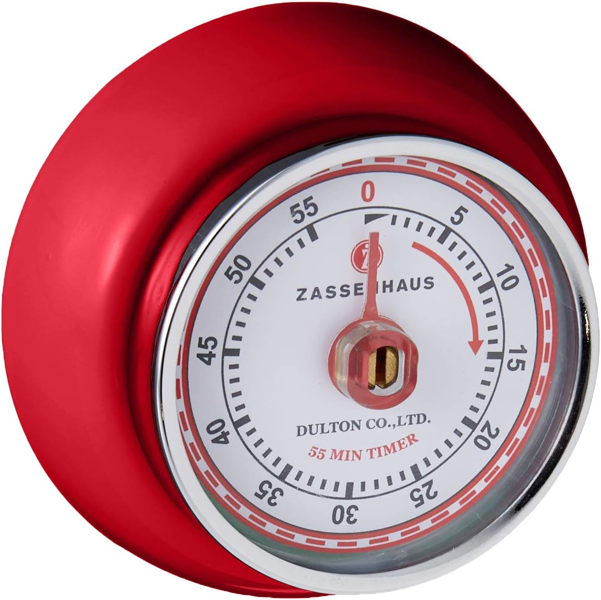 Zassenhaus Magnetic Retro Kitchen Timer, Classic Mechanical Cooking Timer (Yellow)