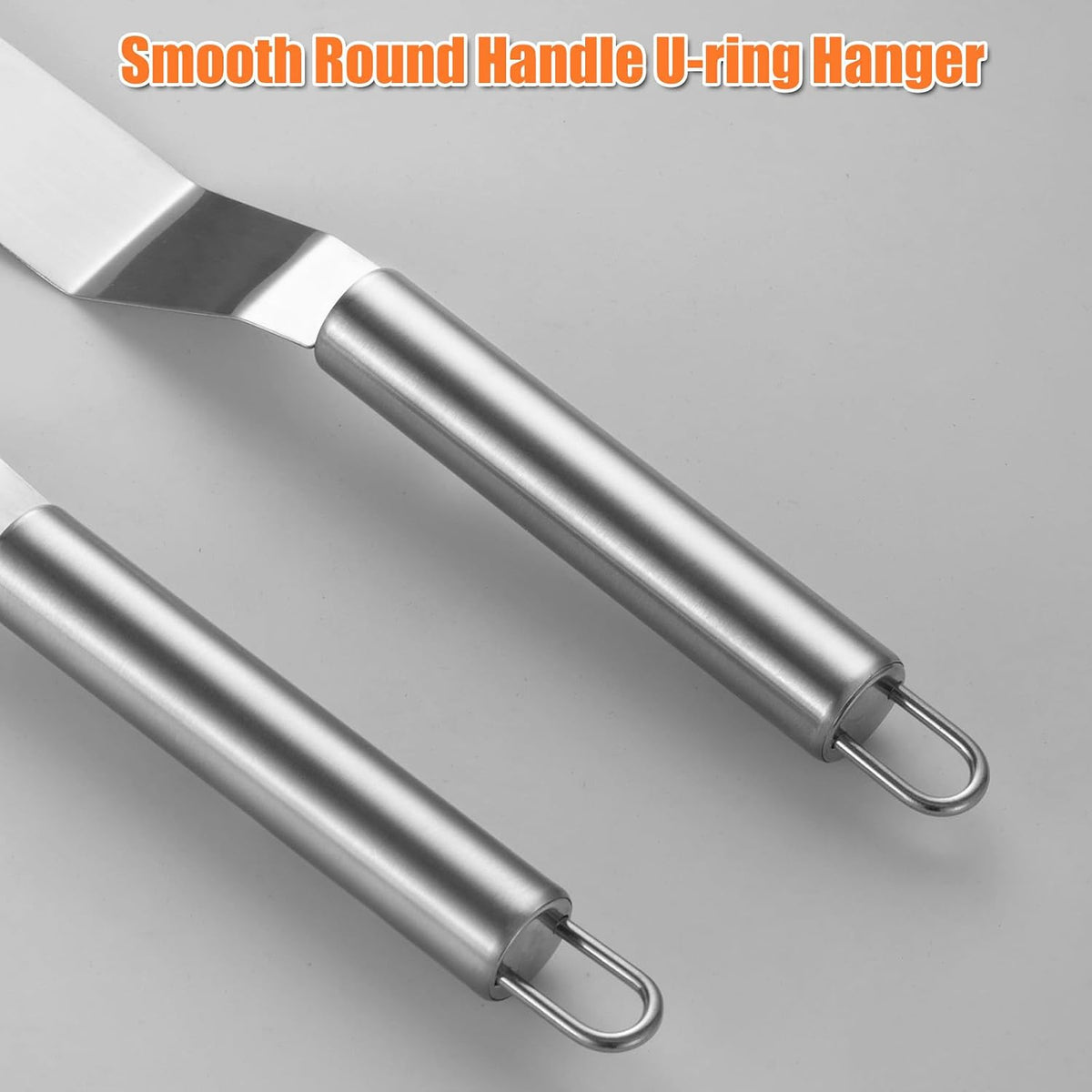 2 PCS Picxeic Offset Spatula，Premium Stainless Steel Cake Decorating Tools - One Set Include 6, 8 inch, Icing Spatula for Home Cooking
