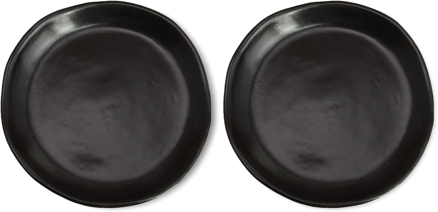 roro Handmade 2-Inch Matte Black Ceramic Pinch Bowls, Set of 6 – Versatile Stoneware for Spices, Condiments, Appetizers & Finger Foods