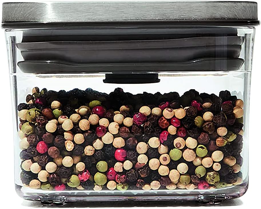 OXO Steel POP Container Big Medium Square - 4.4 Qt for Flour, Sugar and More,Grey