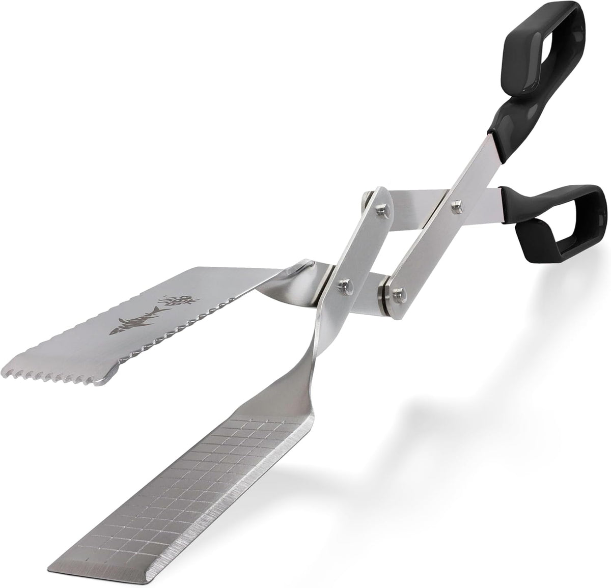 Steak Grill Tongs - 17 inch Red. Professional outdoor grilling utensil. Long reach Barbeque Grilling Tongs. Ideal for steak, fish, burger, and sausage