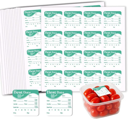 320 Pcs Date Label Stickers, Fresh Color Scheme Sticker Removable Food Labels Self-Adhesive Practical Stickers for Bottle Refrigerator Container