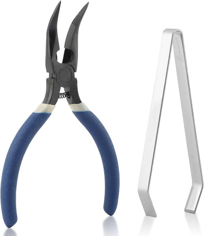 2‑Pack Fish Bone Plier & Tweezer Set, Stainless Steel Pin Bone Remover