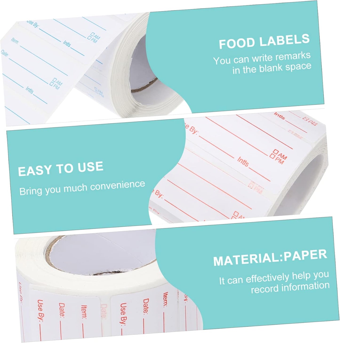OSALADI 2pcs Removable Food Storage Labels Waterproof Date Stickers for Kitchen Containers Date Stickers for Freezer and Refrigerator