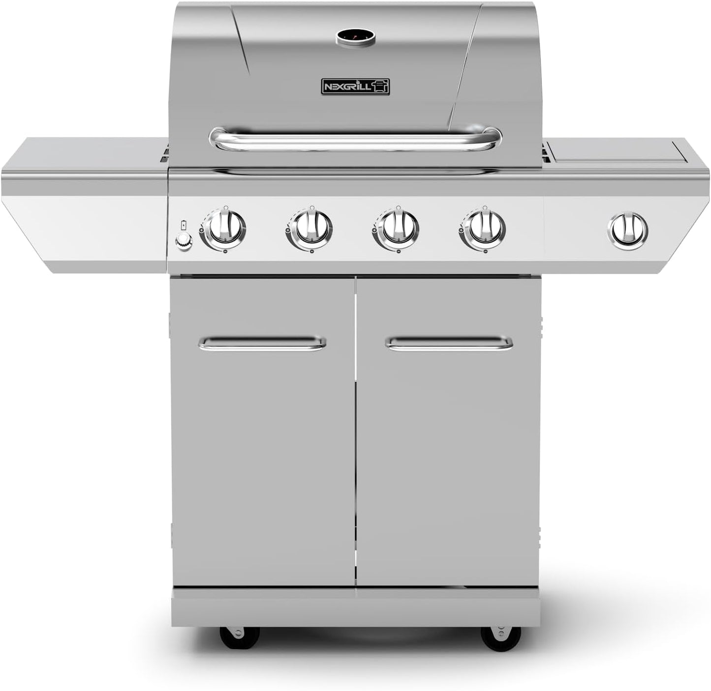 Nexgrill Stainless Steel 3-Burner Propane Gas Grill w/Foldable Side Shelves, 40,500BTUS, 591.05 sq. in. Cooking Area, Perfect for Outdoor Cooking & Grilling, BBQs, Backyard, Tailgating, 720-0830MN