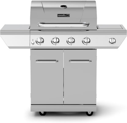 Nexgrill Stainless Steel 3-Burner Propane Gas Grill w/Foldable Side Shelves, 40,500BTUS, 591.05 sq. in. Cooking Area, Perfect for Outdoor Cooking & Grilling, BBQs, Backyard, Tailgating, 720-0830MN