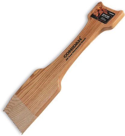 CONSDAN Wood Grill Scraper, Soild Oak Wooden Grill Brush, Grill Scraper for Outdoor Grill, Bristle Free Grill Scrapers, Grill Grate Cleaner Safe Wood Grill Brusher