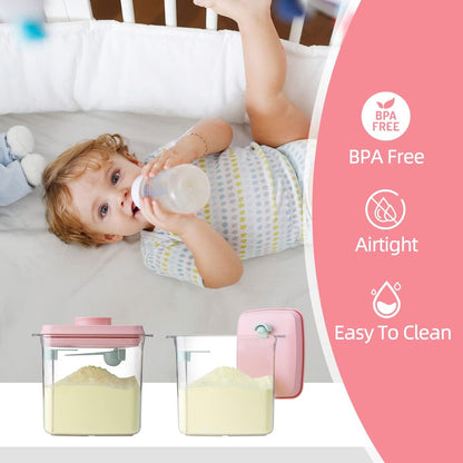 Ankou Airtight Container Set - (380ml 4 Pcs) Stackable One Button Openning Food Containers for Snacks Candy Salt Herbs Spices BPA-Free Tranparent (0.32 QT * 4)