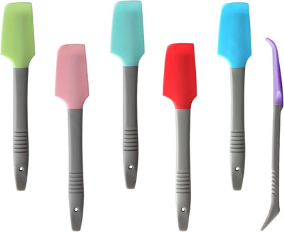 Silicone Mini Small Spatula, Curved Kitchen Can Jar Spatula