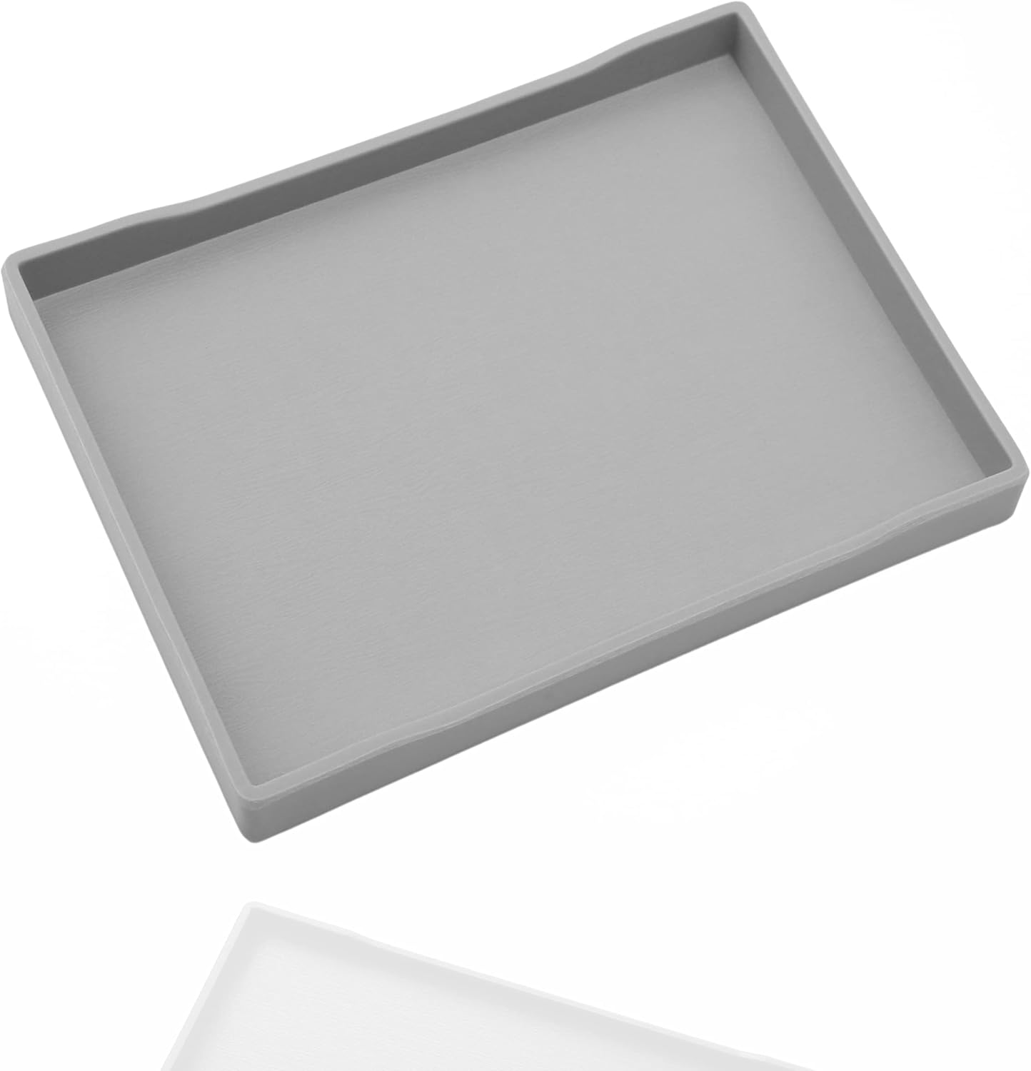 White Serving Tray (13.5 x 9.6 inch) for Serving Accessory, Elegant & Stackable Plastic Tray for Spa, Coffee, Drinks, Tea, Bar, Party, Seasoning, Perfume and Display Use.
