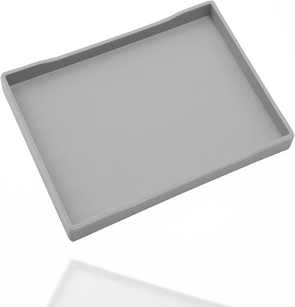 White Serving Tray (13.5 x 9.6 inch) for Serving Accessory, Elegant & Stackable Plastic Tray for Spa, Coffee, Drinks, Tea, Bar, Party, Seasoning, Perfume and Display Use.