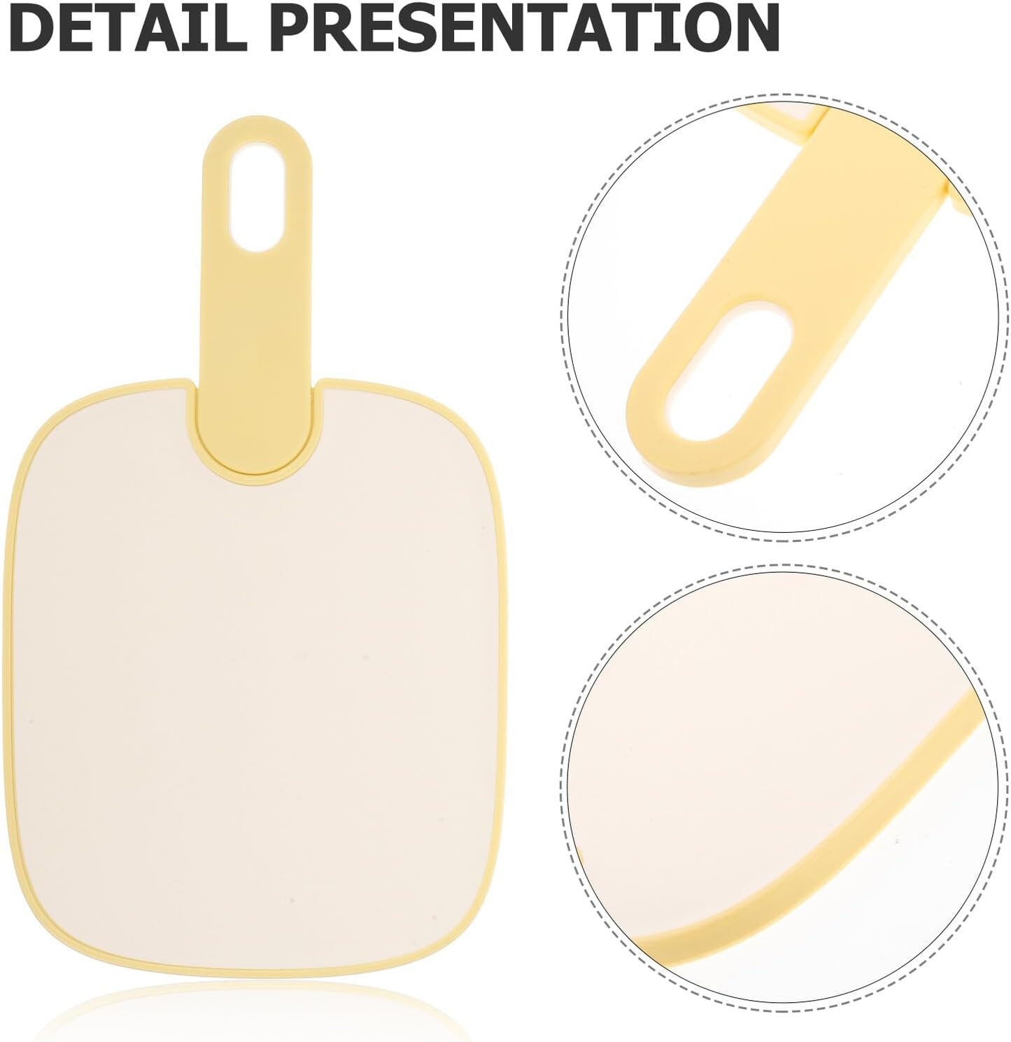 Balacoo Reusable Plastic Cutting Board Mat for Kitchen Use, Non-slip Food Grade Chopping Board for Fruits, Vegetables Meat, Small Size in Cream Yellow, Suitable for Home and Food