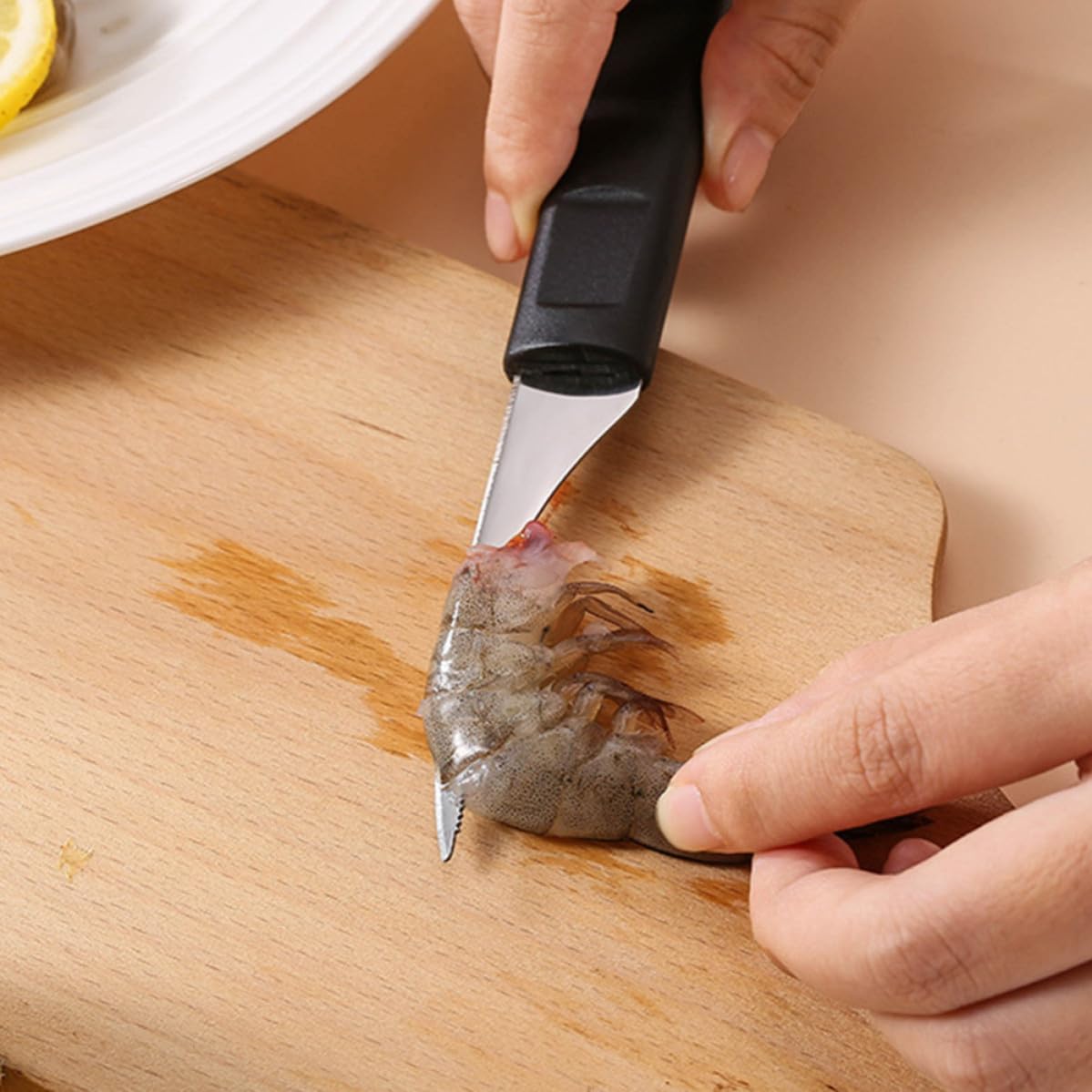 Shrimp Peeler Tool with Ergonomic Handle Stainless Steel 4 Pcs