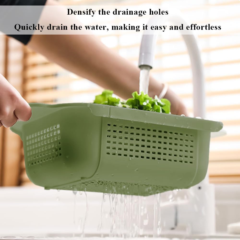 Dish Drying Rack for Kitchen Counter, Retractable Draining Basket in Sink Dish Drainers, Multipurpose Dish Dryer Rack for Inside Sink, Over The Sink Dish Racks for Cleaning & Draining the Water