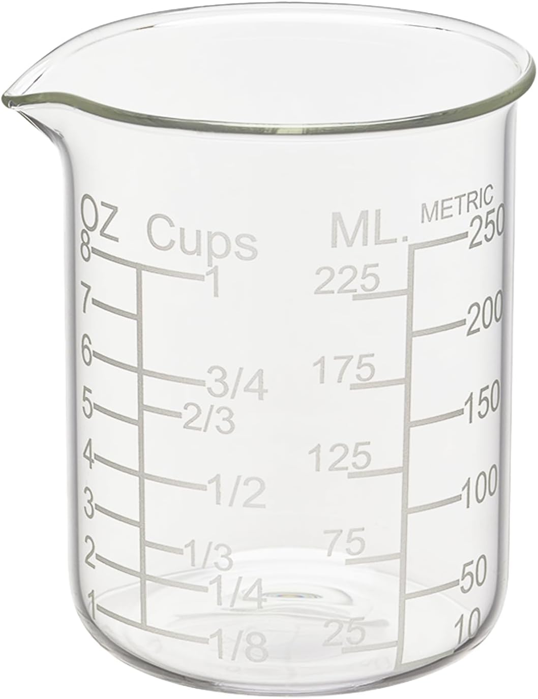 Ackers Etched Graduated Glass Measuring Cup - V-Shaped Spout- High Borosilicate Glass Measuring Cup for Kitchen or Dining, Easy to Read,1000 ML (32 Oz, 4 Cup)
