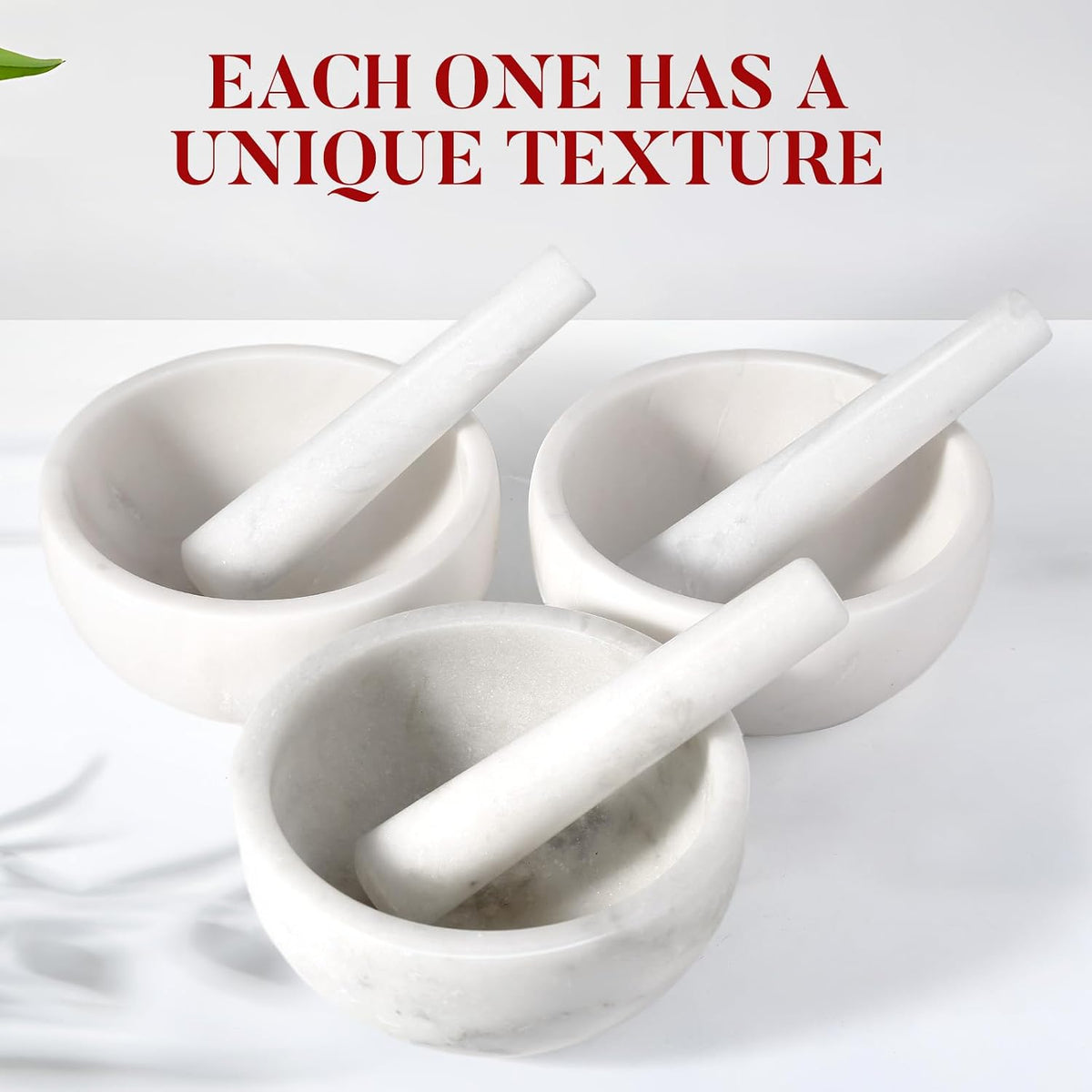 Koville Luxury Marble Mortar and Pestle Set, 7"-4cups Grinder Bowl for Guacamole, Salsa, Pill Crusher, Spice, Herb, Garlic, Nut, Heavy Duty Grinder for Kitchen