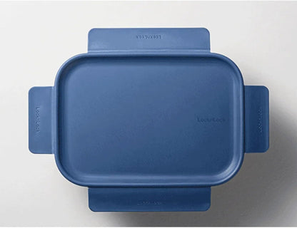 LocknLock LBF404RS5N Bisfree Modular Plus Food Storage Containers for Lunch, Meal Prep, Stackable, BPA-Free, Leakproof, Microwave, Dishwasher, Freezer-Safe, 10 Pieces, 5 Boxes and 5 Lids, Navy, 910ml