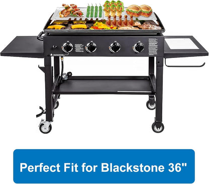 Utheer 2-Pack Griddle Warming Rack for Blackstone 28" Griddles, Stainless Steel Flat Top Grill Accessories | Reversible Rack Adds Prep Space, Foldable Clip-On Design Expands Cooking & Holding Area