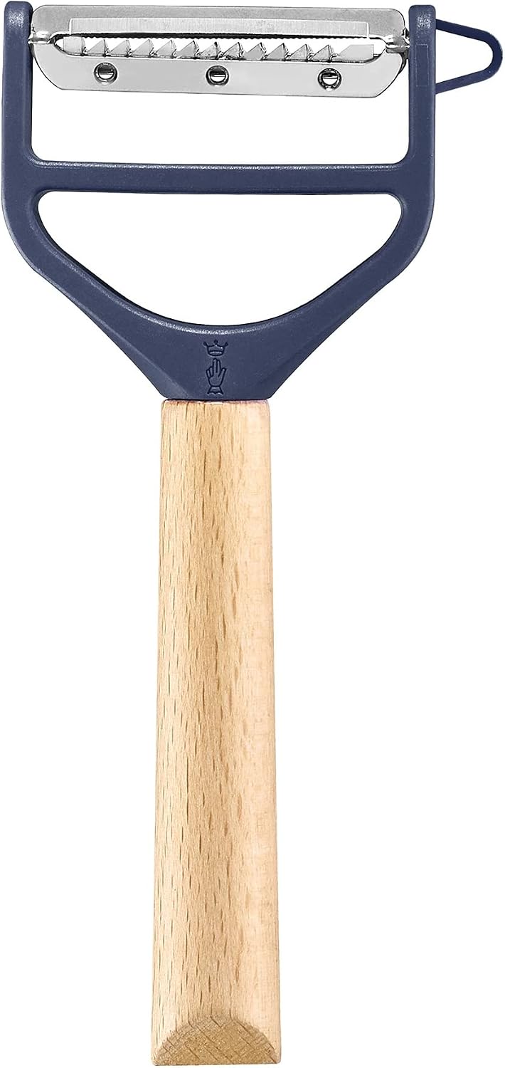 Opinel T-Duo 254621 Wooden Peeler in Red for Peeling Vegetables and Preparing Juliennes One Size