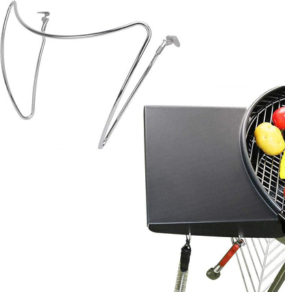 GRISUN Grill Table Shelf and Lid Holder for Weber Kettle Grills 22 Inches, Charcoal Grill Side Table Shelf and Slide a Side Lid Prop, Charcoal Grill Accessories for Weber, (Grill No Included)