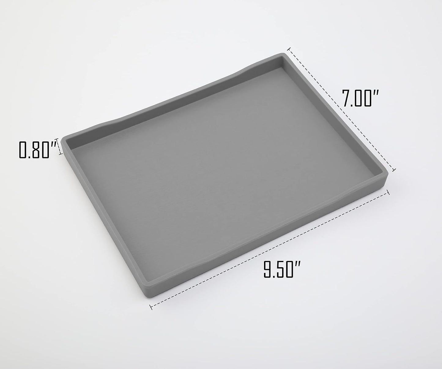 White Serving Tray (13.5 x 9.6 inch) for Serving Accessory, Elegant & Stackable Plastic Tray for Spa, Coffee, Drinks, Tea, Bar, Party, Seasoning, Perfume and Display Use.