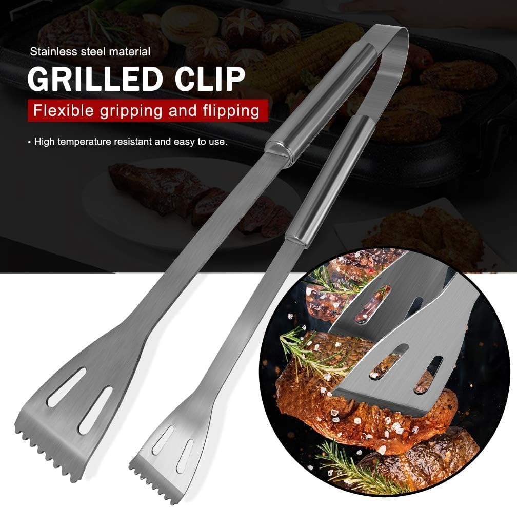 PTAPIPI 5-Piece Stainless Steel Grill Tool Set with Carry Bag – BBQ Utensils for Him, Young Men, Camping & Tailgating, Budget-Friendly Barbeque Gift