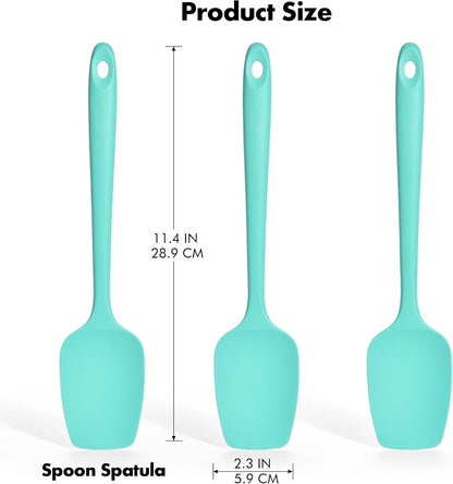 Silicone Spoonula Set, 600ºF Heat Resistant, 3Pcs, Multicolor 3