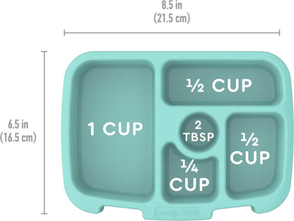Bentgo® Kids Tray with Transparent Cover - Reusable, BPA-Free, 5-Compartment Meal Prep Container with Built-In Portion Control for Healthy, At-Home Meals & On-the-Go Lunches (Coral)