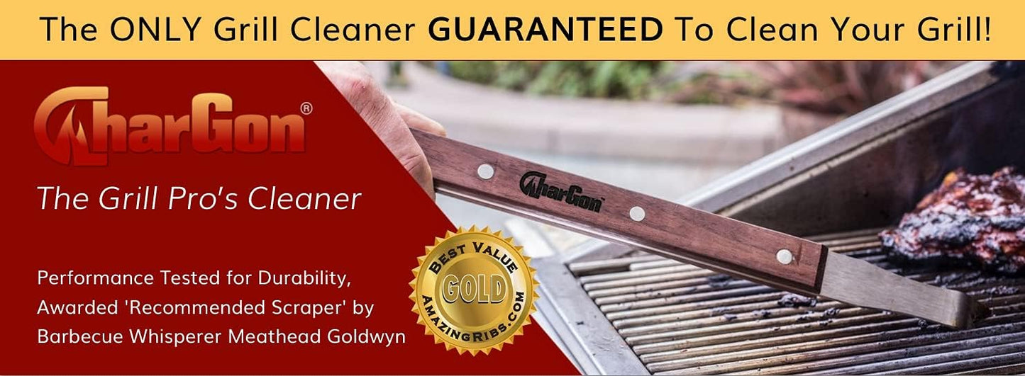 CharGon BBQ Stainless Steel Ultimate Grill and BBQ Cleaning Tool for Round Rod Grills