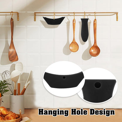 Cast Iron Handle Cover Silicone Pot Holders 2PCS Cast Iron Skillet Handles Cover Heat Resistant Silicone Hot Handle Holder Cast Irons Handless Sleeve for Frying Pan Cast Irons Skillet Griddle Cookware