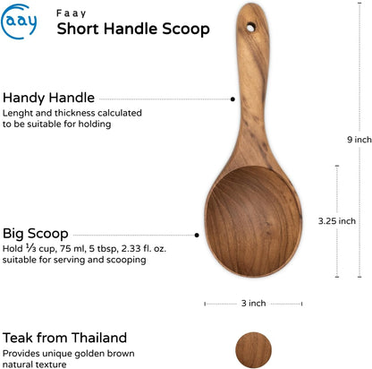 FAAY Original Eco-Friendly Wooden Serving Ladle