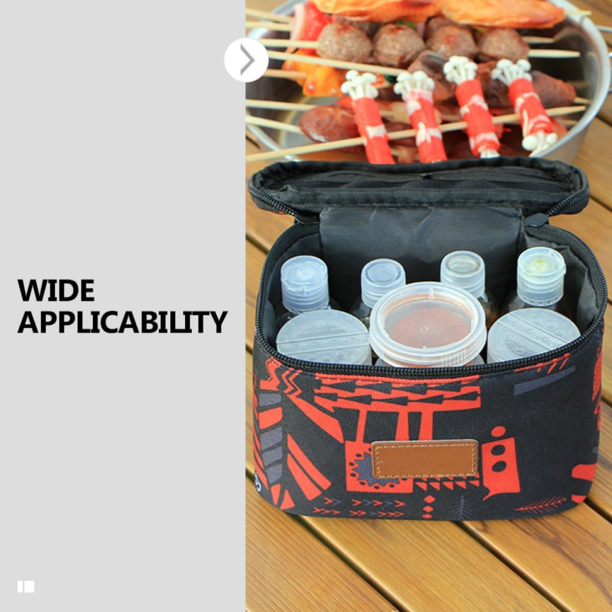 Portable Barbecue Condiment Bottles Set with 1 Storage Bag, Plastic and Oxford Fabric Material, Practical Design for Cooking and Storing Seasonings, for Outdoor Camping and Bbq