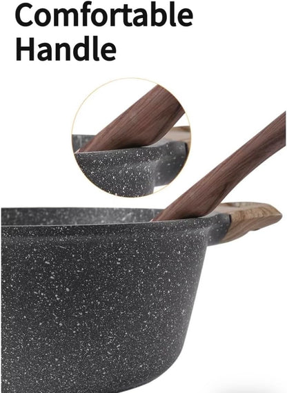 12-Piece Silicone Kitchen Utensils Set - Non-Stick Heat Resistant Cooking Tools with Wooden Handles & Holder Bucket - BPA-Free Kitchen Gadgets Set for Nonstick Cookware