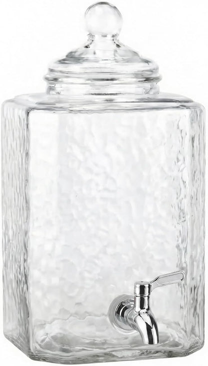 Style Setter Premium Glass Drink Beverage Dispensers - 1.5 Gal, Set of 3 | Dispenser Set with Metal Stand for Parties Cold Drinks, Lemonade, Cocktails, Juice – Party Glass Drink Dispenser Station